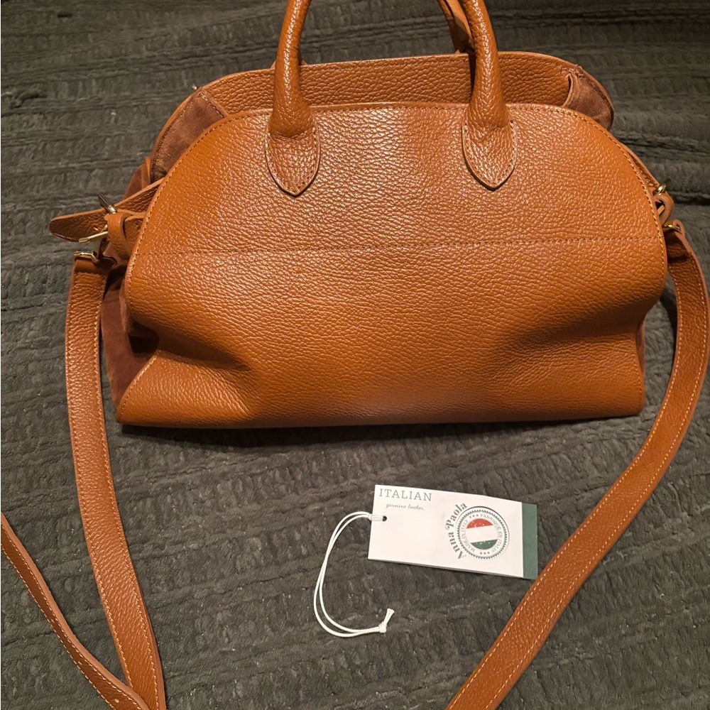 Italian Leather Anna Paola Handbag